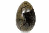 Septarian Dragon Egg Geode - Sparkly Black Crystals #359074-2